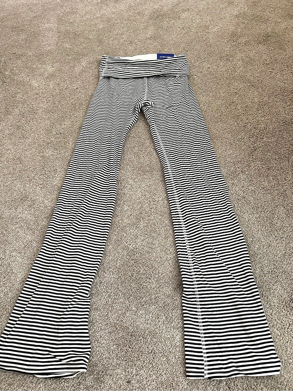 Judy Blue Striped Flare Pants in Black & White Size XS NWT